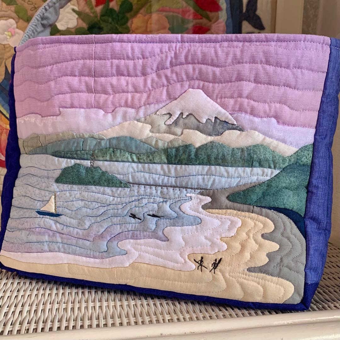 ハワイアンキルト　バッグ　湘南　富士山　オーダー