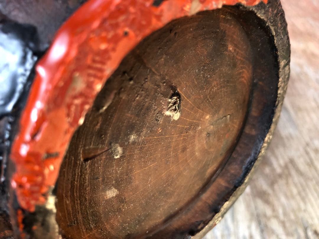 時代物の漆職人の使っていた欅鉢②検民芸古道具骨董