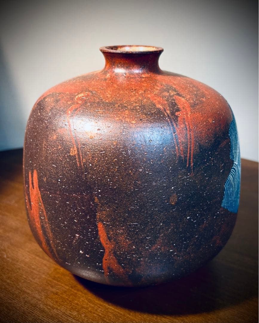 九谷焼　作家作品　谷敷正人　雅彩双鶴紋　花瓶