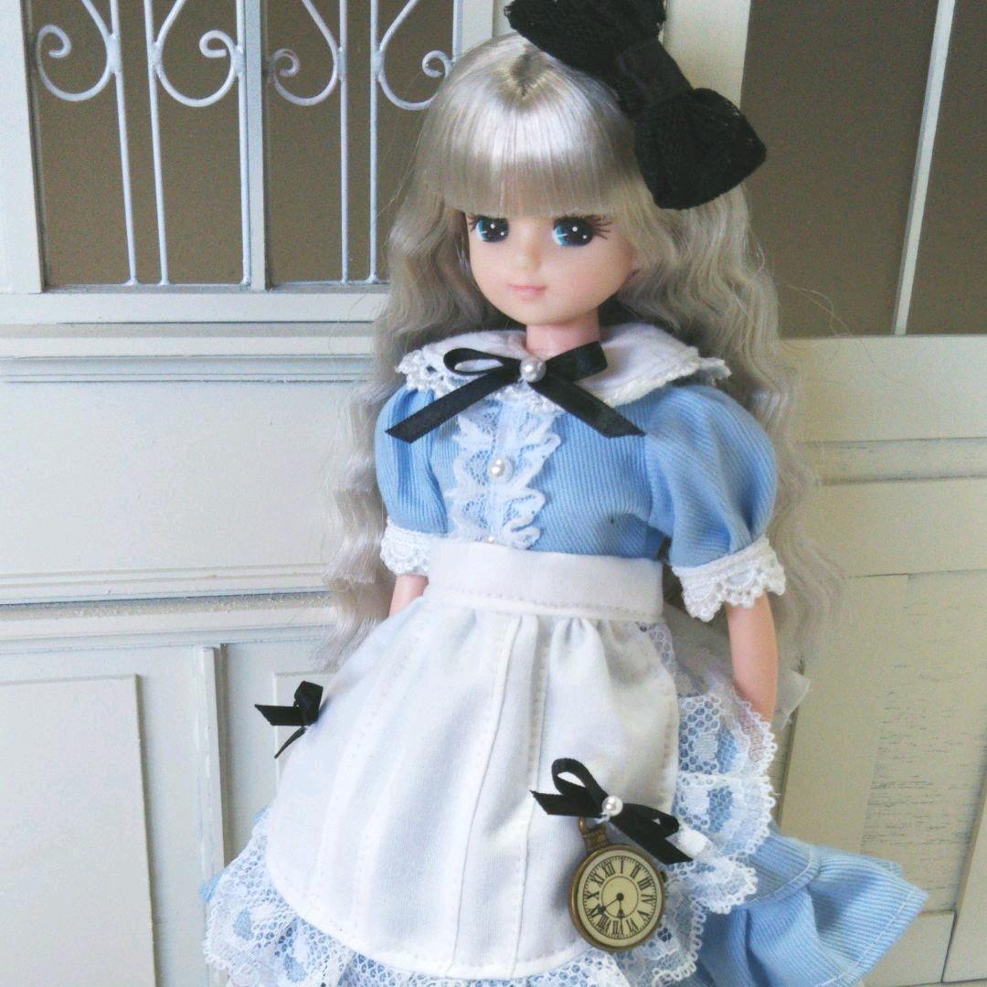 リカちゃん　ハンドメイド　エプロンワンピースセット A　No. 122