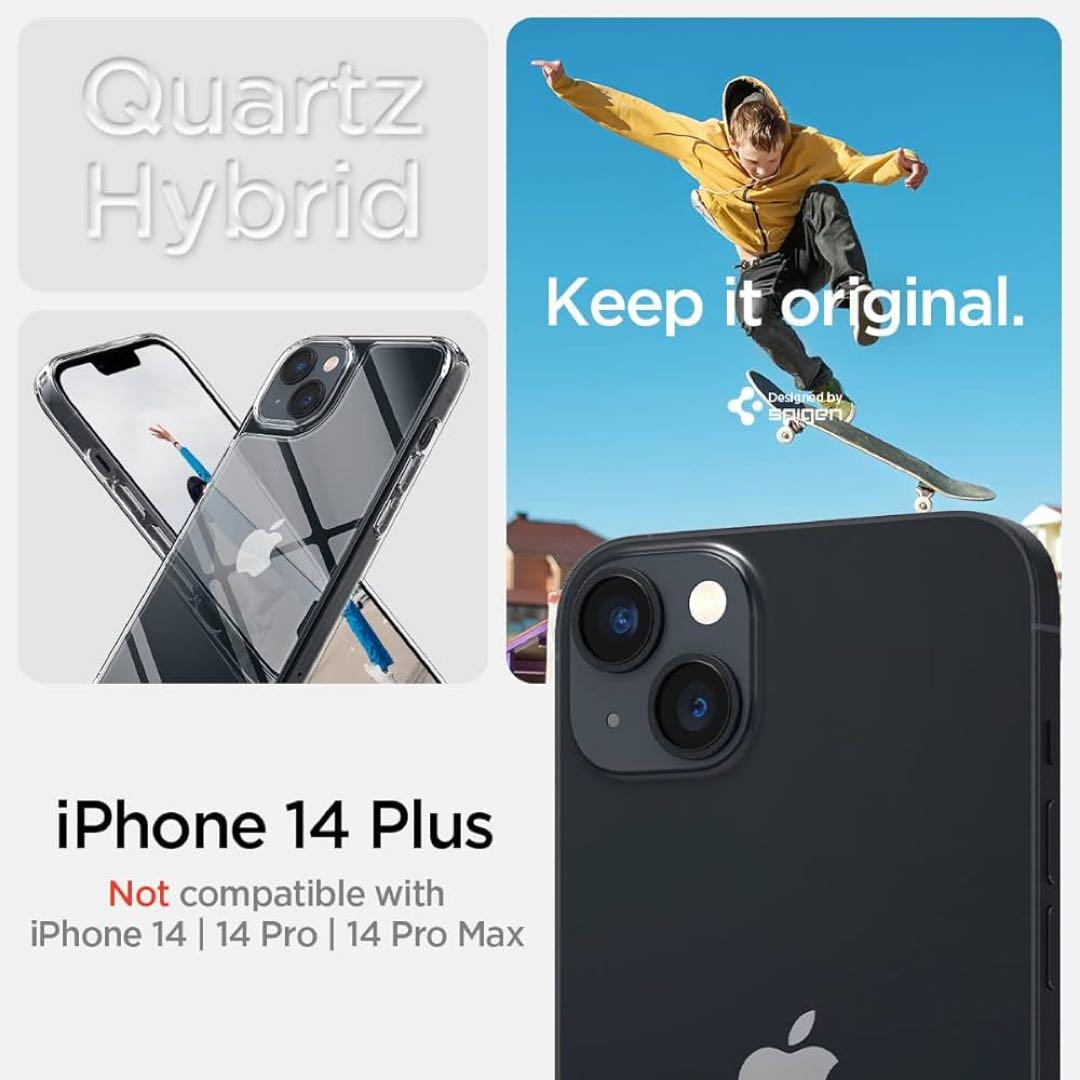 ❤️Spigen iPhone14Plus ケース クリア ストラップホール付