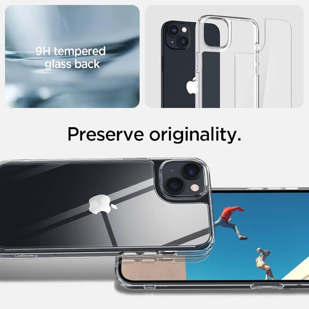 ❤️Spigen iPhone14Plus ケース クリア ストラップホール付