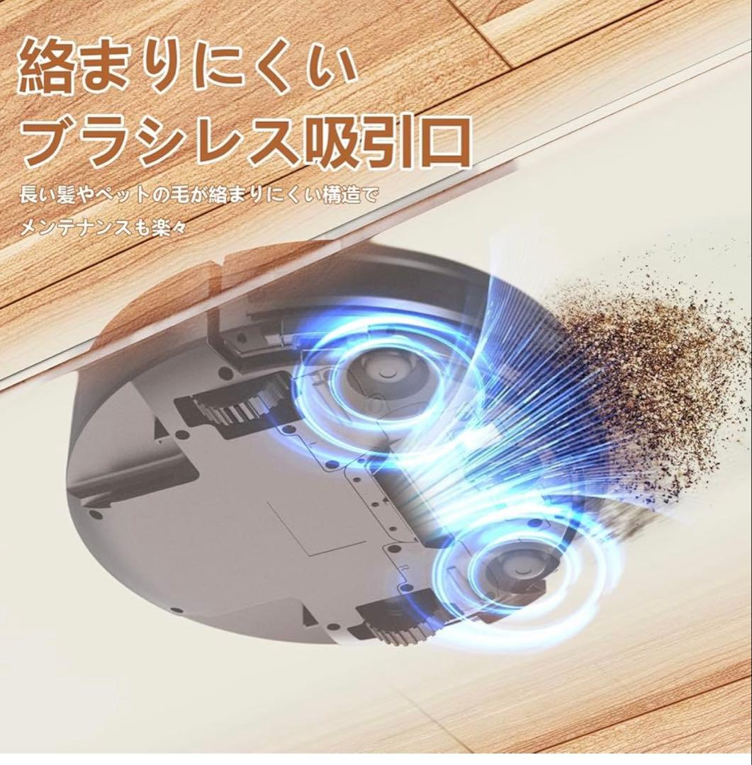 ロボット掃除機 3000Pa強力吸引 薄型ボディ Zynet D6