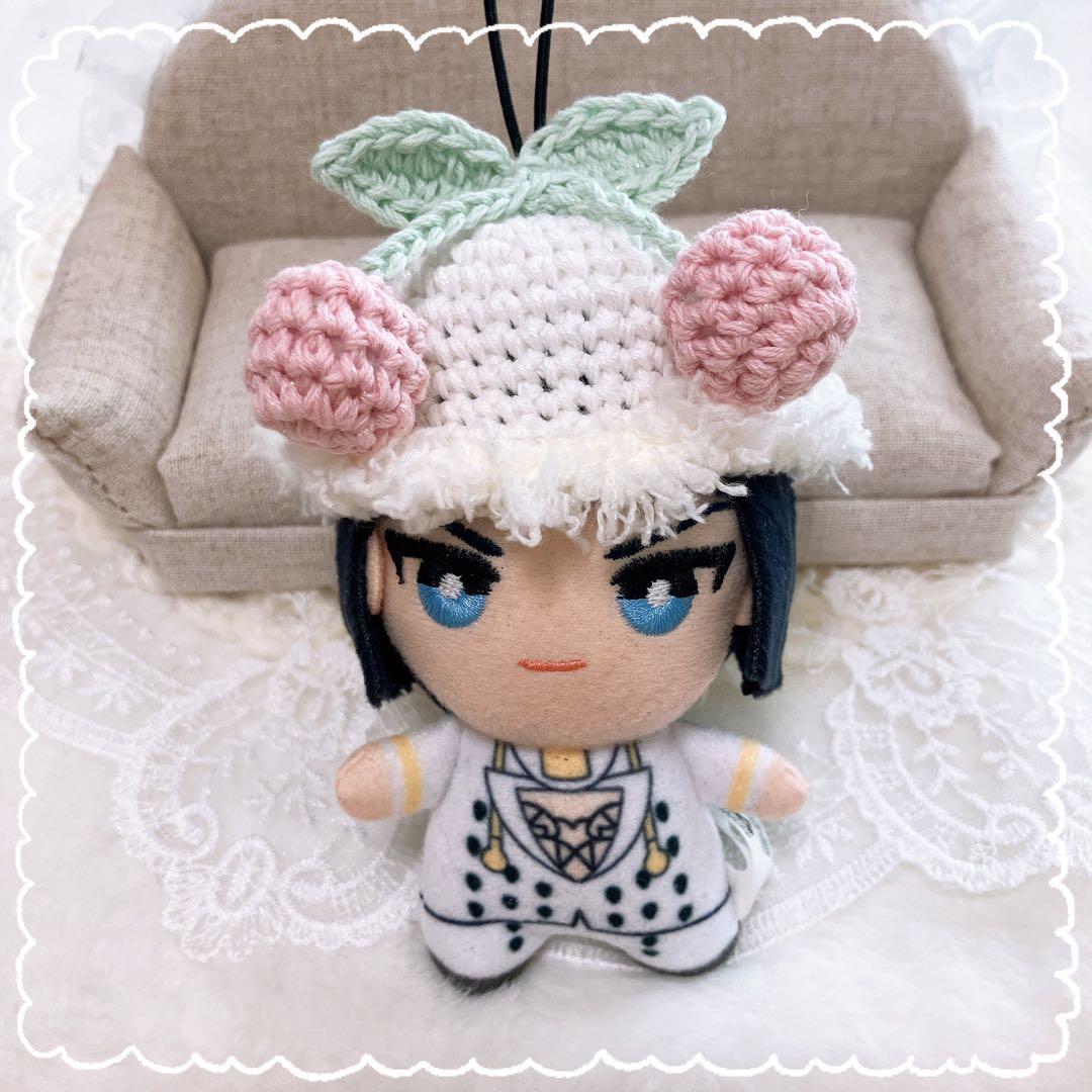 10㎝ ちびぐるみ　にじぱぺ　ぬい服　着ぐるみ　さくらんぼ帽子　ピンク