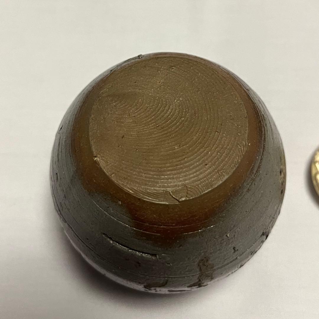 備前火襷焼　文琳茶入 共箱 仕覆付 煎茶道具