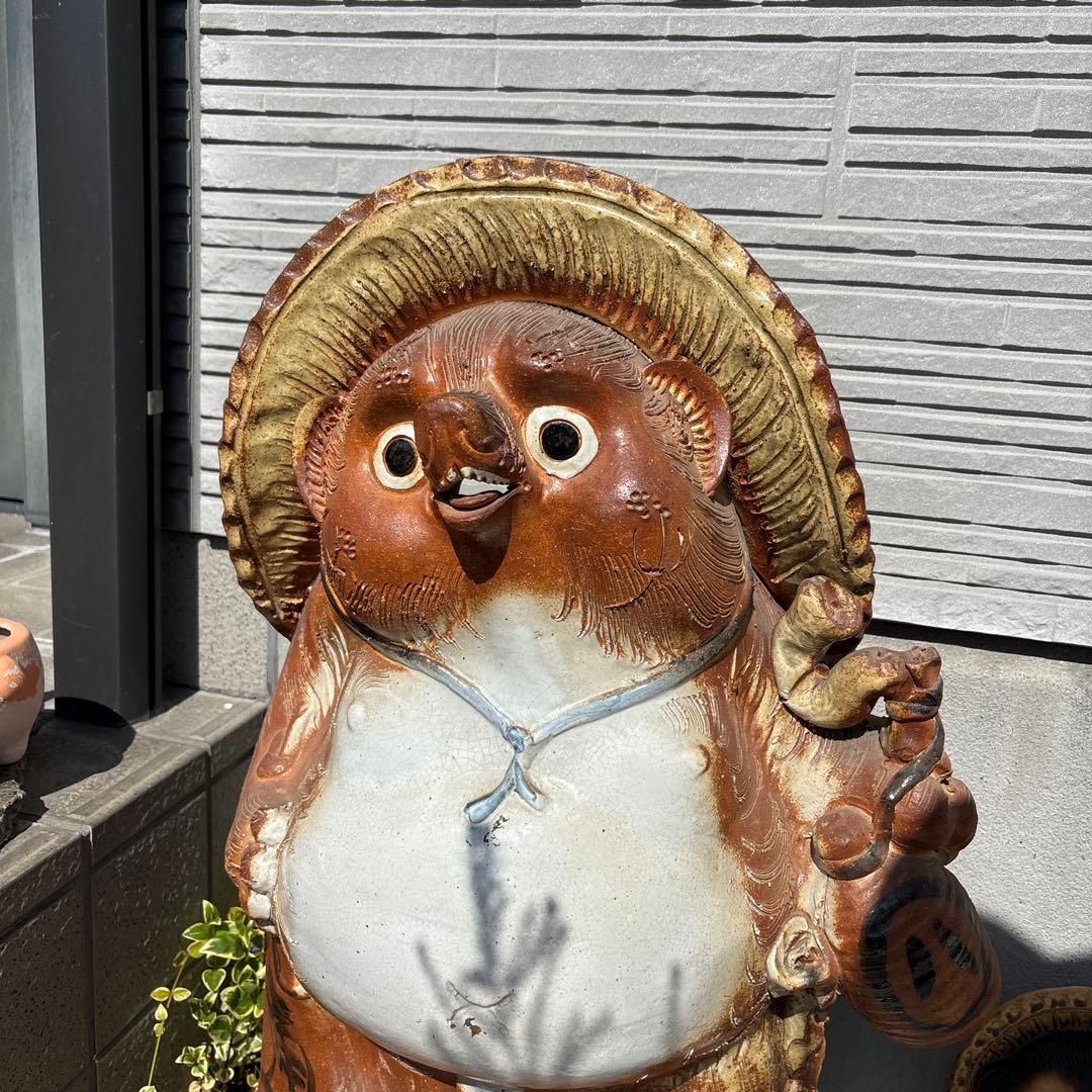 信楽焼 たぬき 置物 高さ約78cm 縁起物 開運 商売繁盛 特大