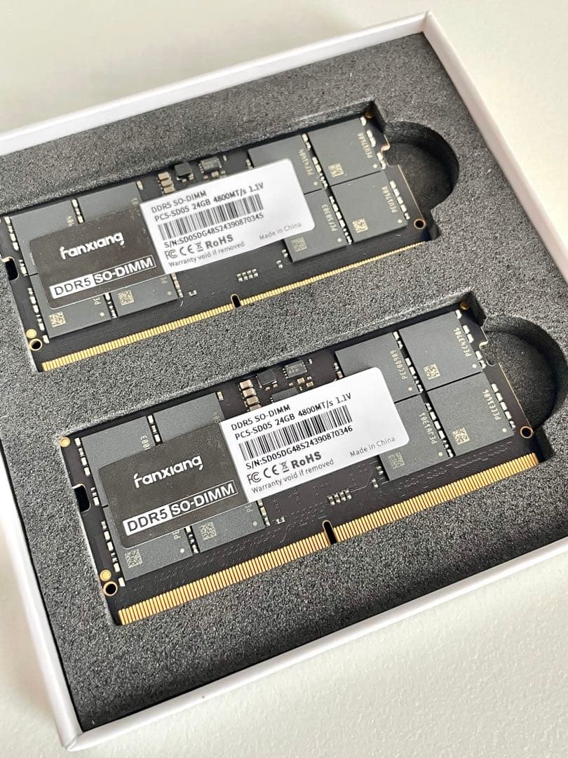 fanxiang DDR5 48GB(24GB×2) ノートPC用メモリ