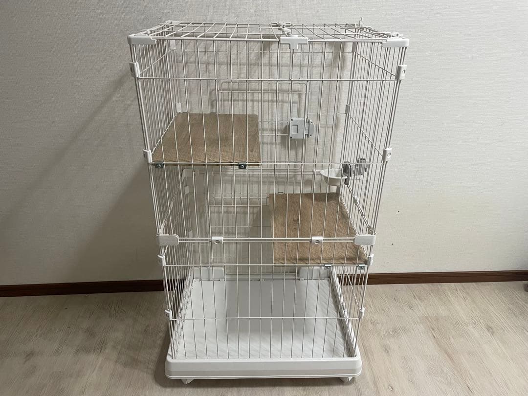 アイリスオーヤマ猫ミニキャットケージ PMCC-115H キャスター付き2段式
