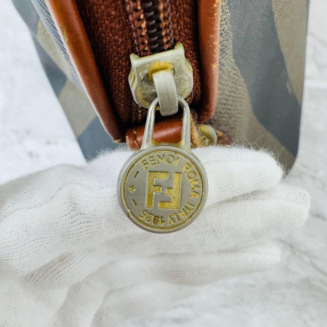 ✨FENDI✨フェンディ✨ペカン柄✨ブラウンブラック✨ヴィンテージ✨ハンドバッグ