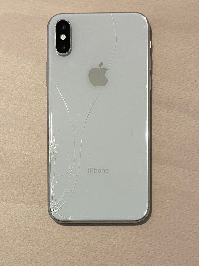 iPhoneX 64GB 背面割れあり 動作OK バッテリー77% 本体のみ