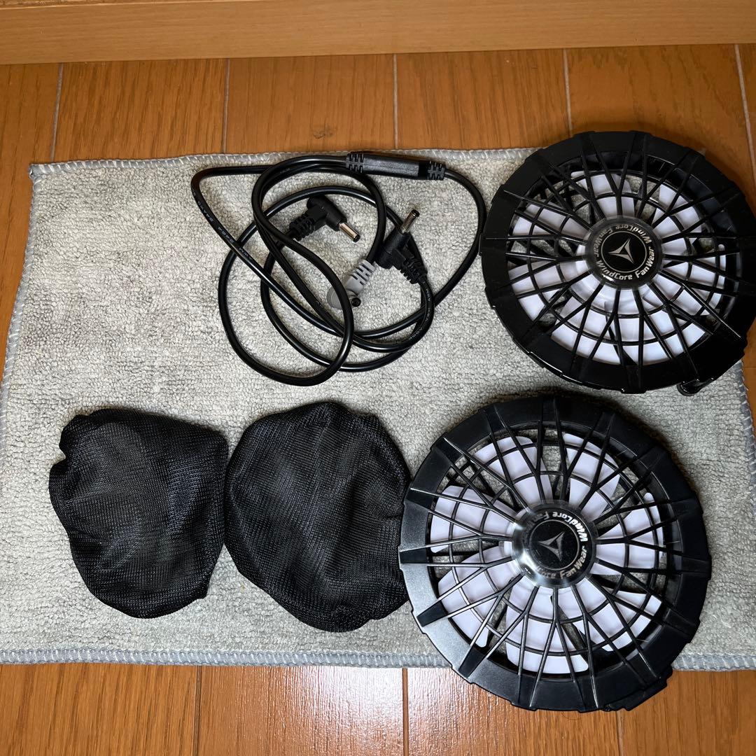 ワークマン空調服ファン・バッテリーセット　ファン2個・バッテリー・充電アダプター