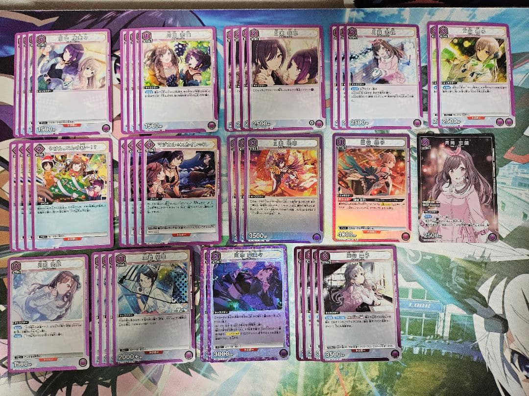 摩美々スリーブ　紫アンティーカ　シャニマス　デッキ　ユニオンアリーナ