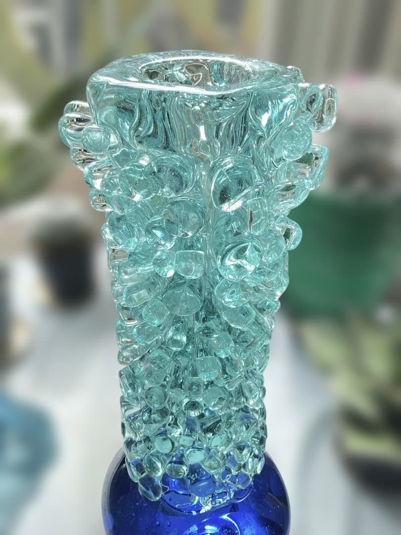 希少特注品！米原眞司 2020年代「光の樹 」台座付モニュメント(花器)
