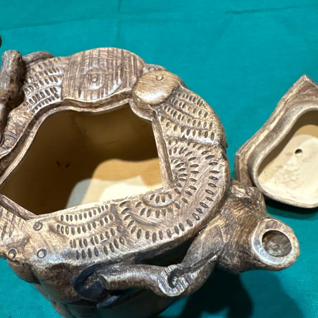 希少 美品 白泥急須　細工紫砂壺