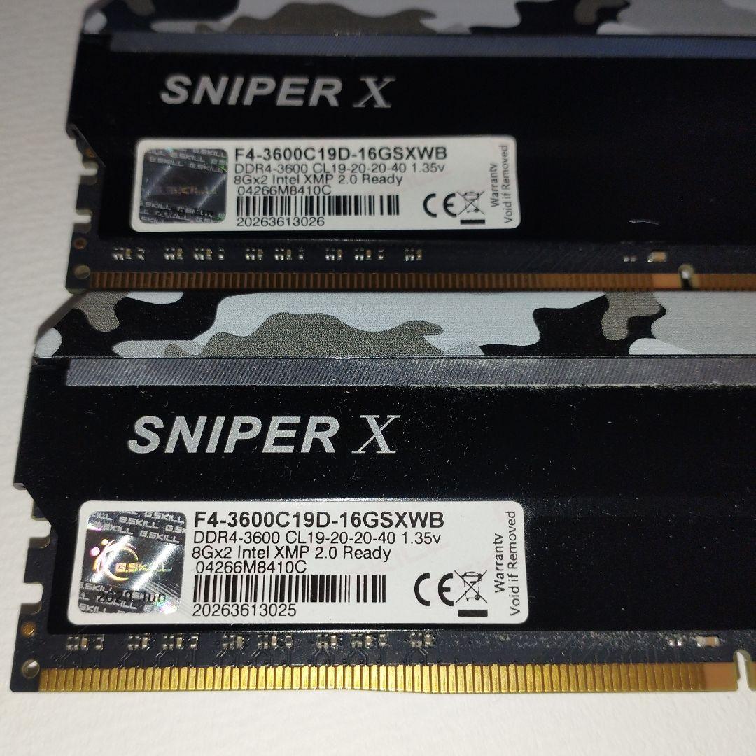 G.SKILL F4-3600C19D-16GSXWB メモリ(8GB×2)