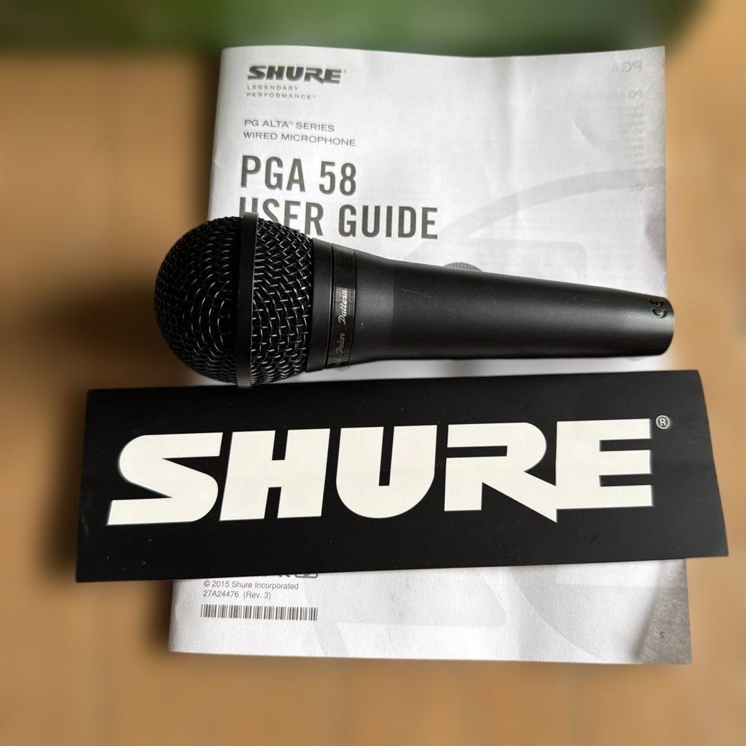 SHURE PGA58 ダイナミックマイク +XLR-XLR CABLE付き
