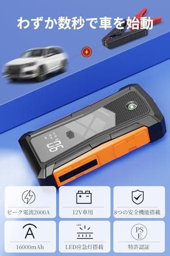 ジャンプスターター 12V車用 【2025革新・独創デザイン】 エンジンスターm