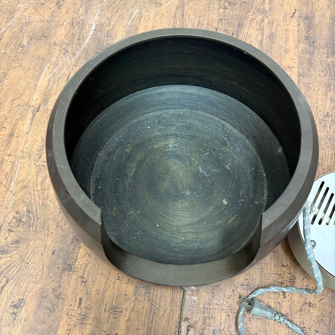 4F 野々田商店 合金製面取風炉 炭型電熱器 茶釜 風炉型電熱器 茶道具 火鉢型