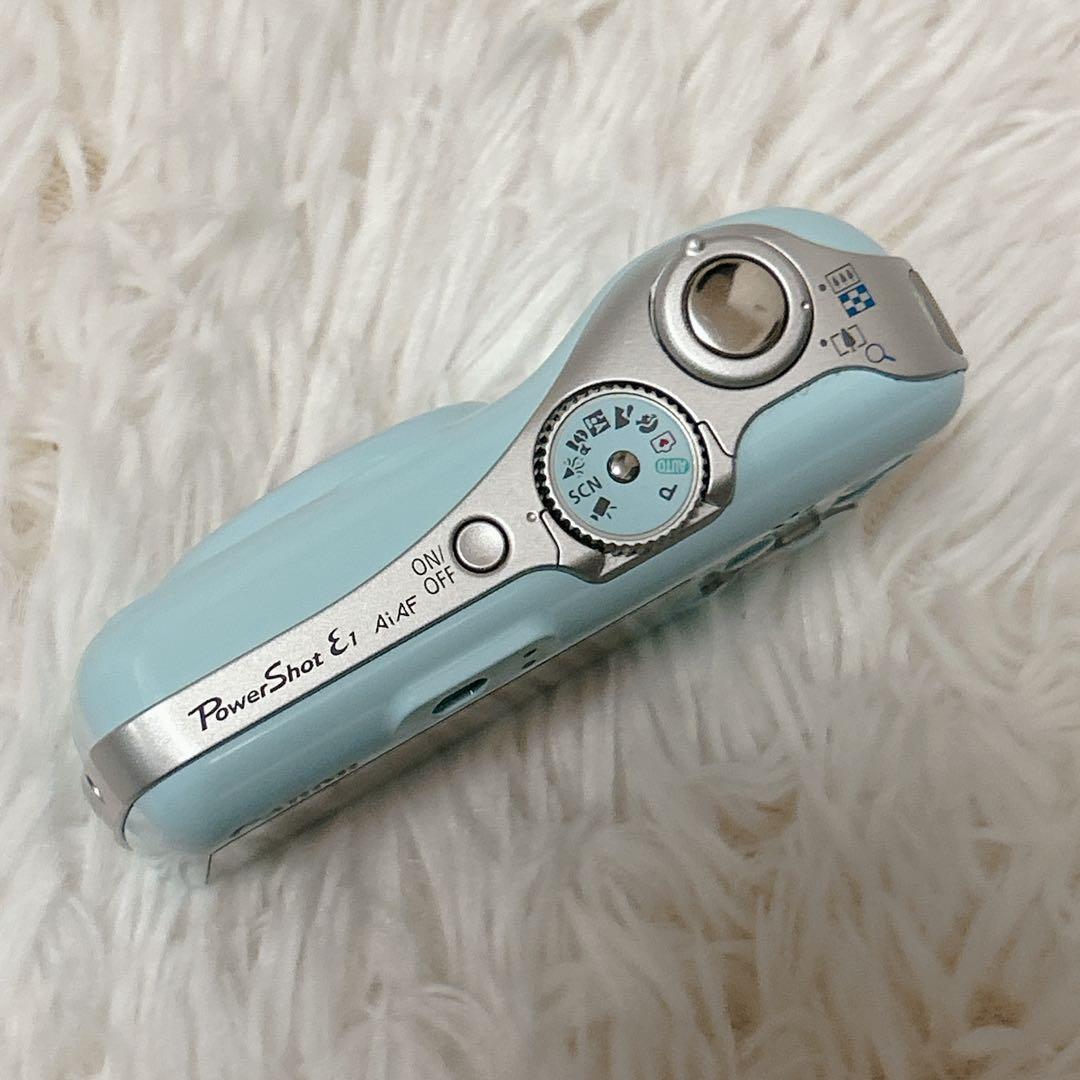 【希少】 Canon PowerShot E1 ブルー オールドコンデジ 極美品