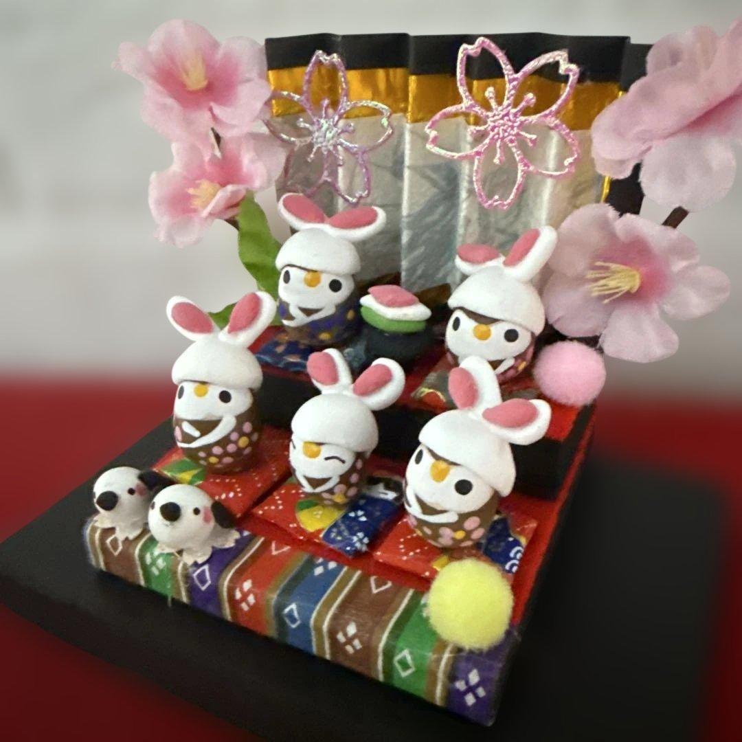 どんぐりアート♡春のオブジェ　(手のひらサイズ)ぽかぽか春一番　お花見オブジェ♡