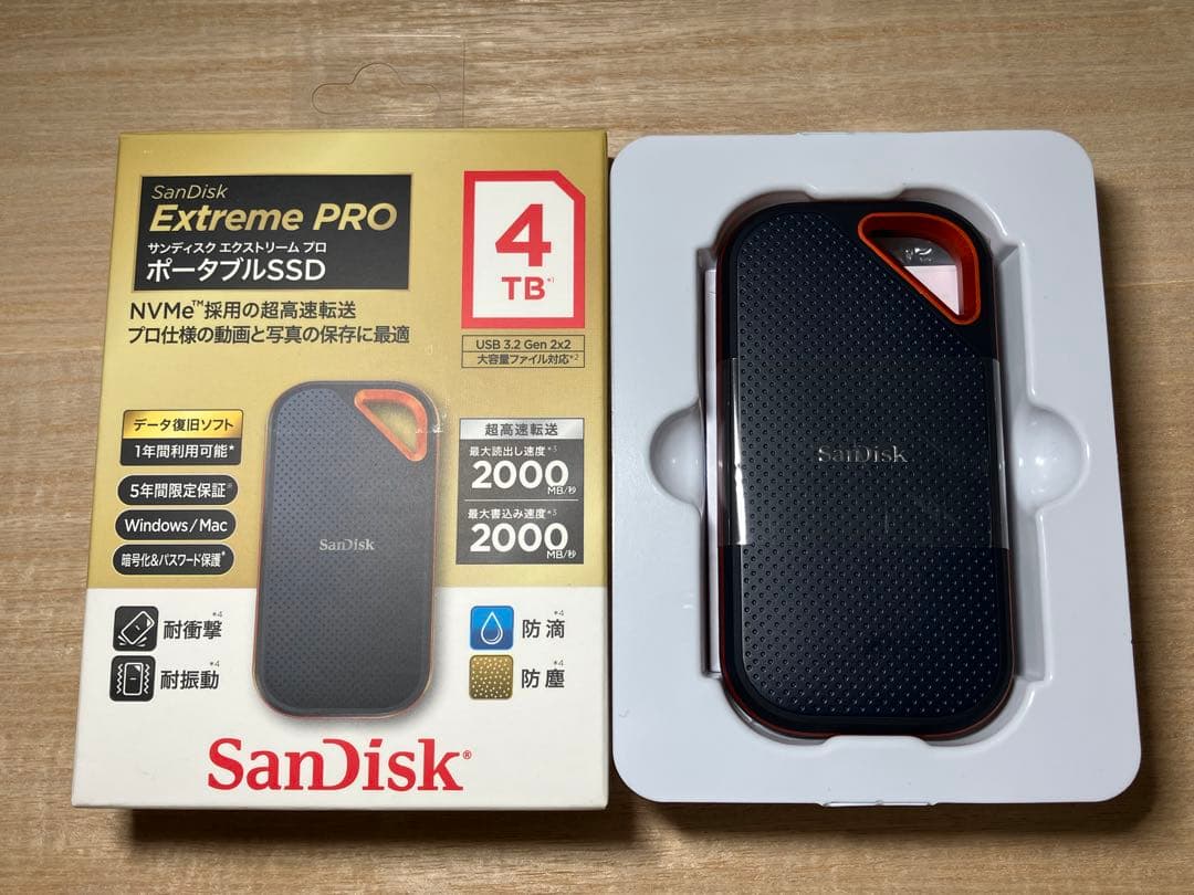 SanDisk Extreme PRO 4TB ポータブルSSD