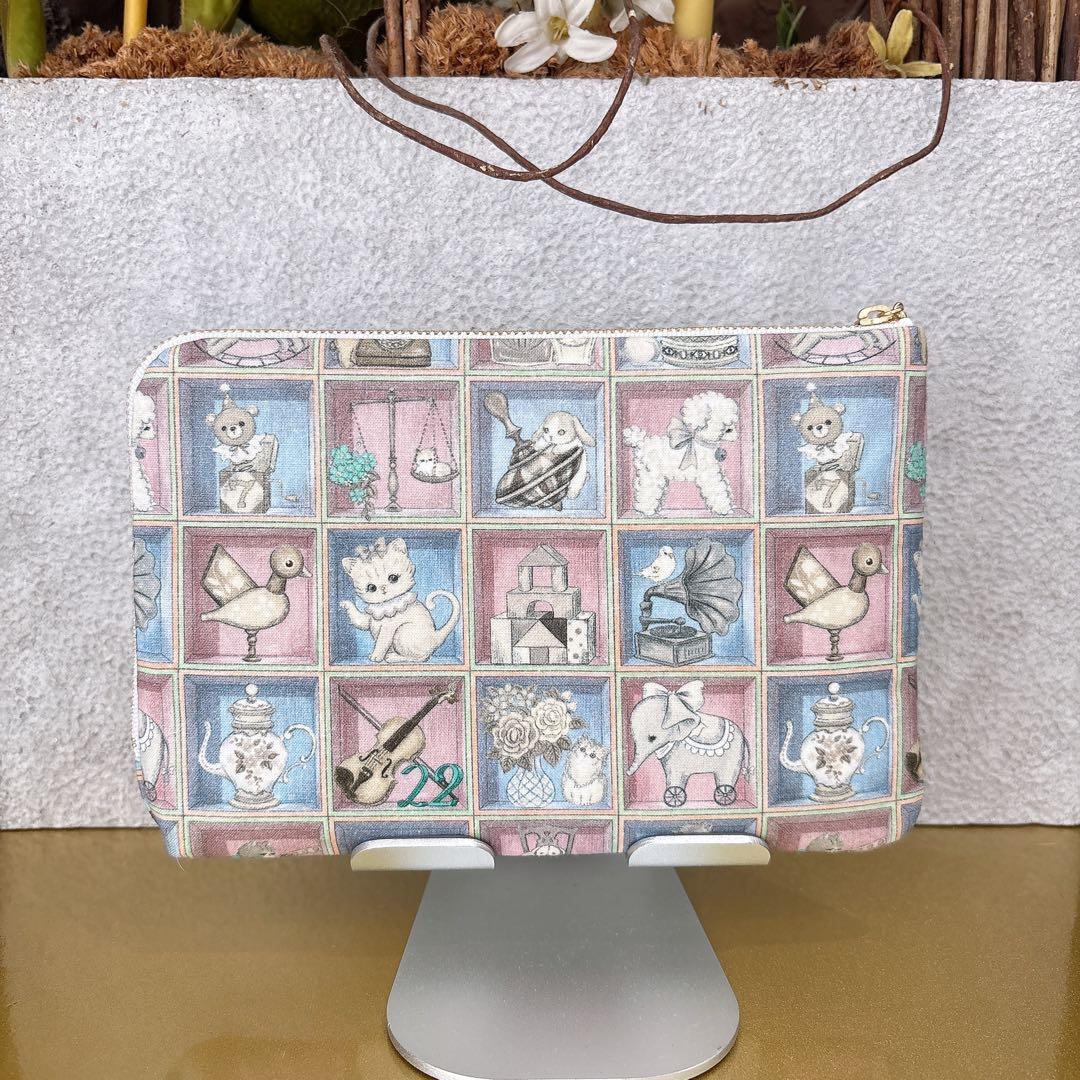 うな　 L字型ファスナーポーチ　ユキエモン　ハンドメイド