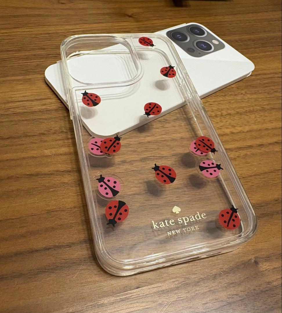 ケイトスペード iPhone13Pro ケース てんとう虫 クリア