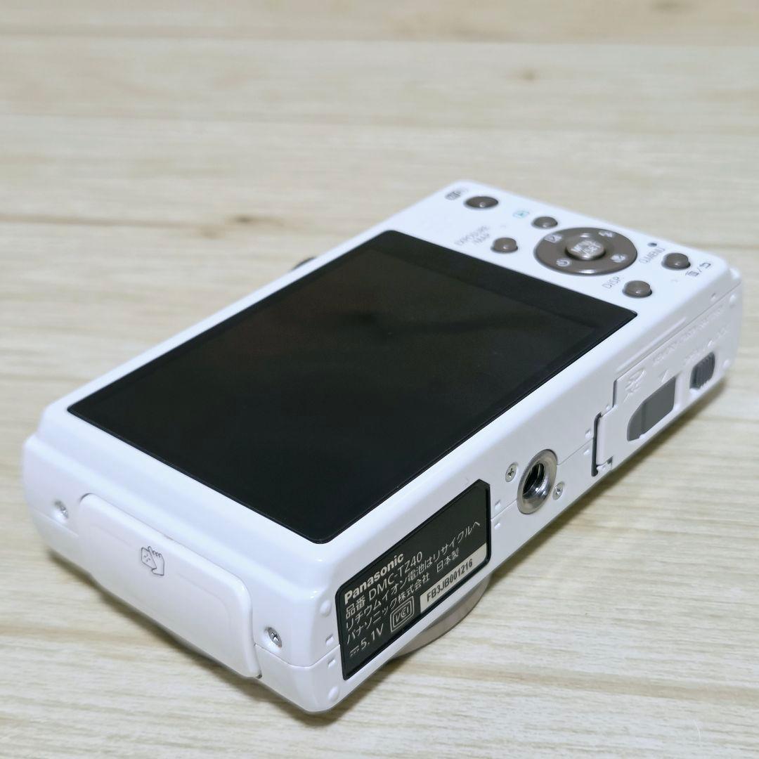 動作品【極上美品】パナソニック LUMIX DMC-TZ40 デジカメ ホワイト