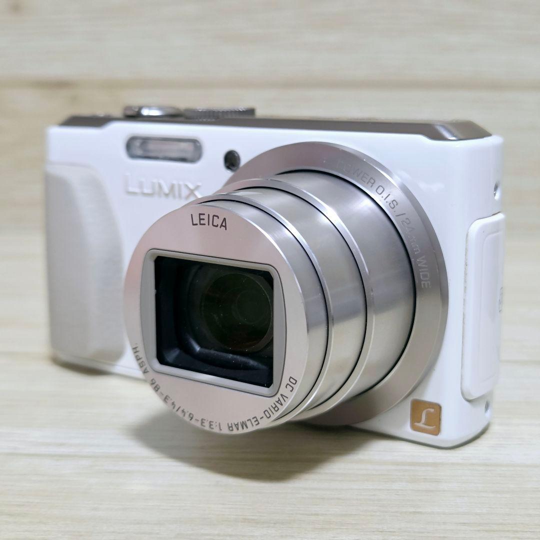 動作品【極上美品】パナソニック LUMIX DMC-TZ40 デジカメ ホワイト