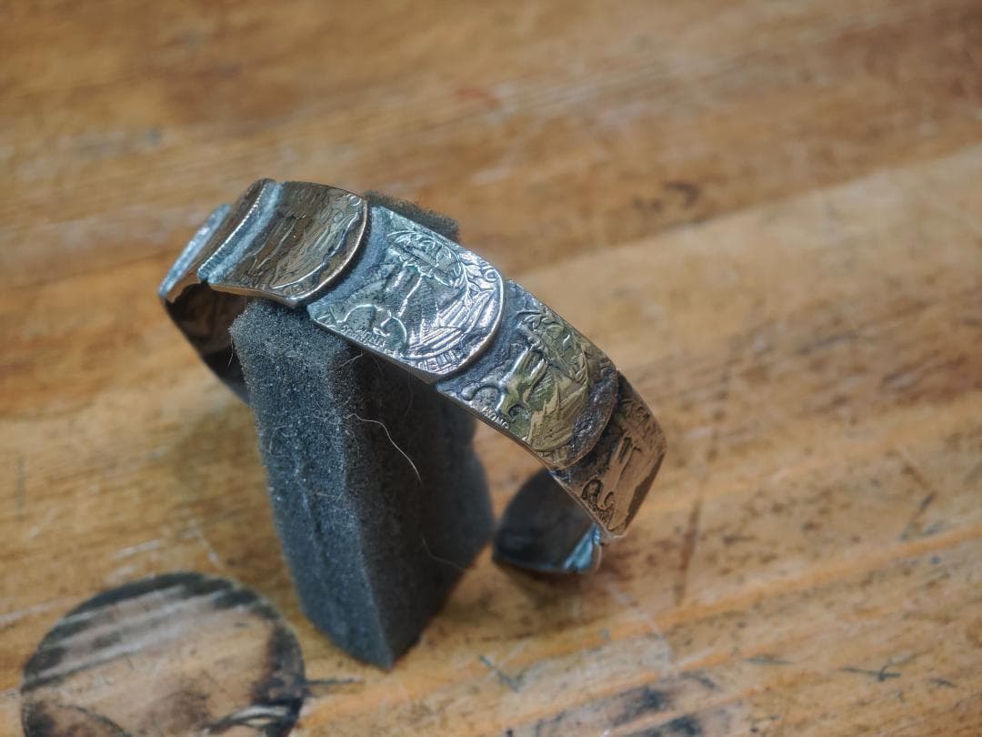 米25セント硬貨 バングル ハンドメイド