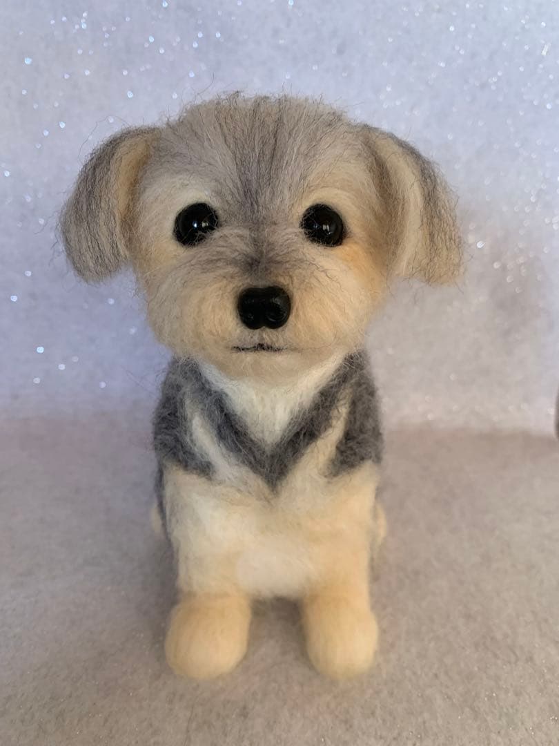 ⭐️kekekeオーダー・羊毛フェルトおすわりミックス犬ちゃん⭐️