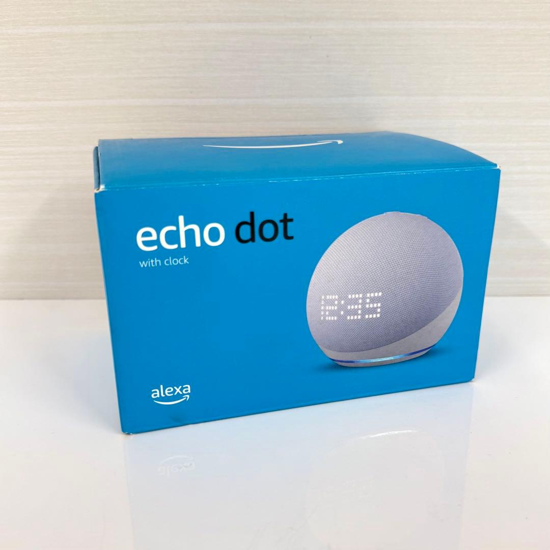 Echo Dot 第5世代 with clock 時計付き グレーシャーホワイト
