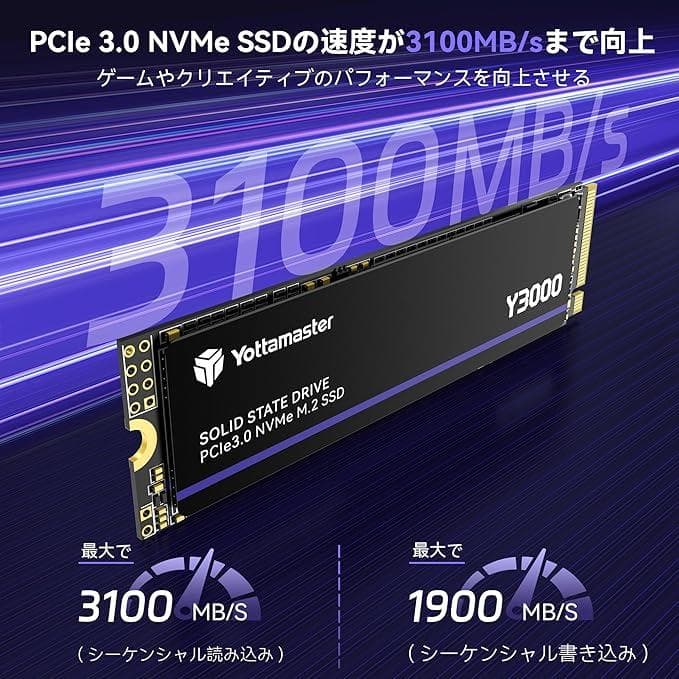 Yottamaster Y3000 NVMe M.2 SSD 1TB　②