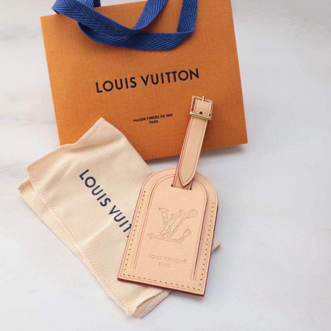 未使用 ルイヴィトン LOUIS VUITTON レザー ネームタグ 非売品