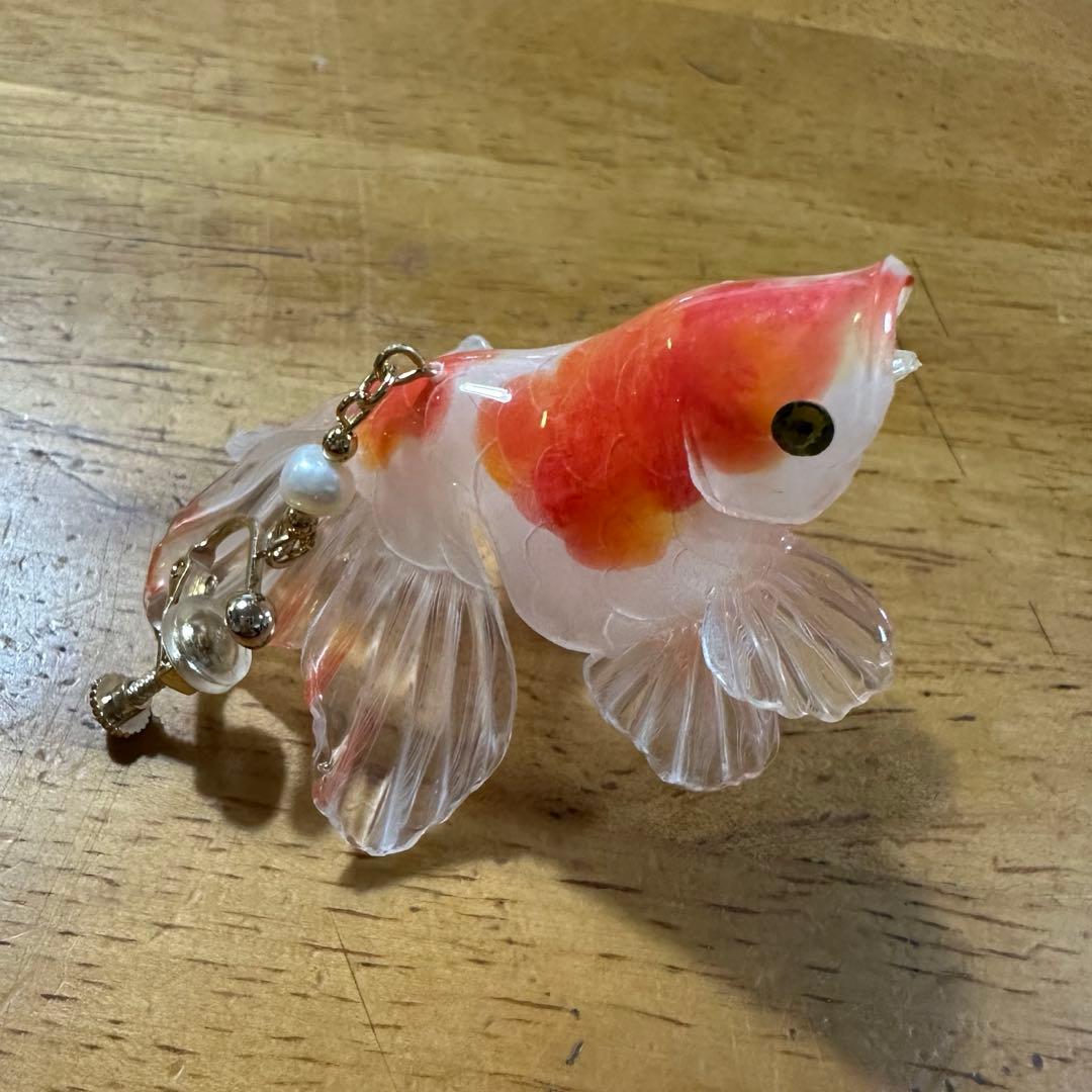 momoiro 金魚　プラ板　イヤリング