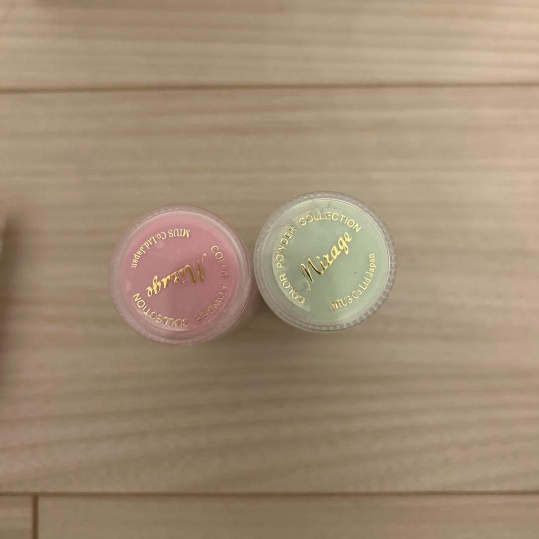 Mizage ラメホロ、ラメのネイルパウダーとリキッドセット