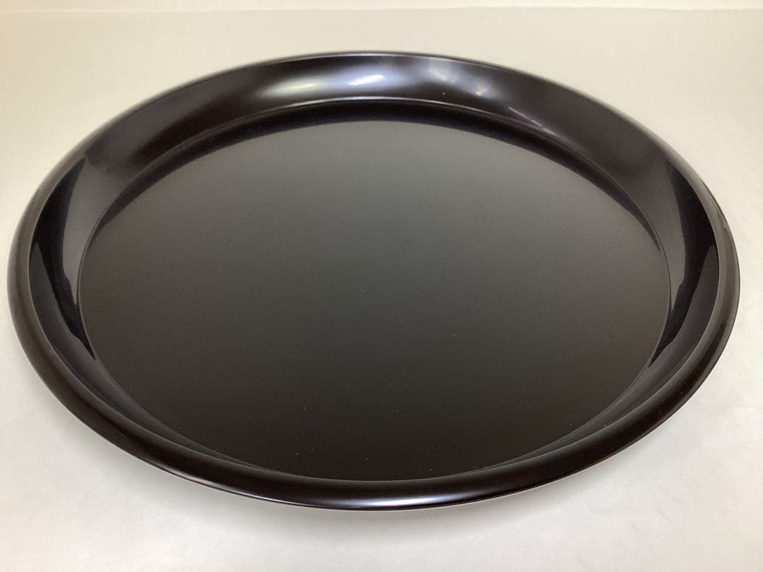 大円盆 真塗 紙箱入 茶道具 古物品