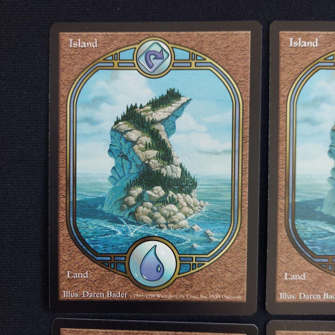 MTG　基本土地　アングルード　　島　4枚セット