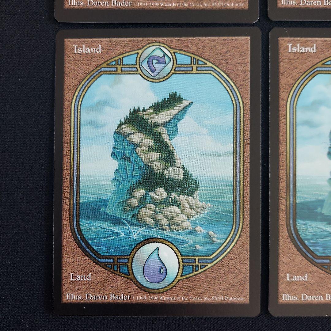 MTG　基本土地　アングルード　　島　4枚セット