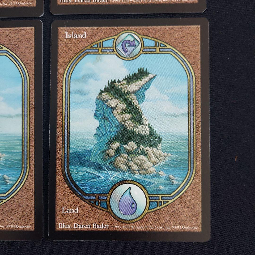 MTG　基本土地　アングルード　　島　4枚セット