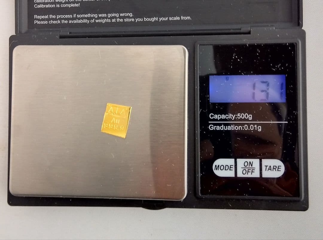 純金1.3g 　999.9　コモキン　純金バー