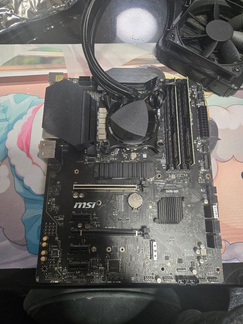 マザーボード+メモリ32gb+CPU+簡易水冷セット