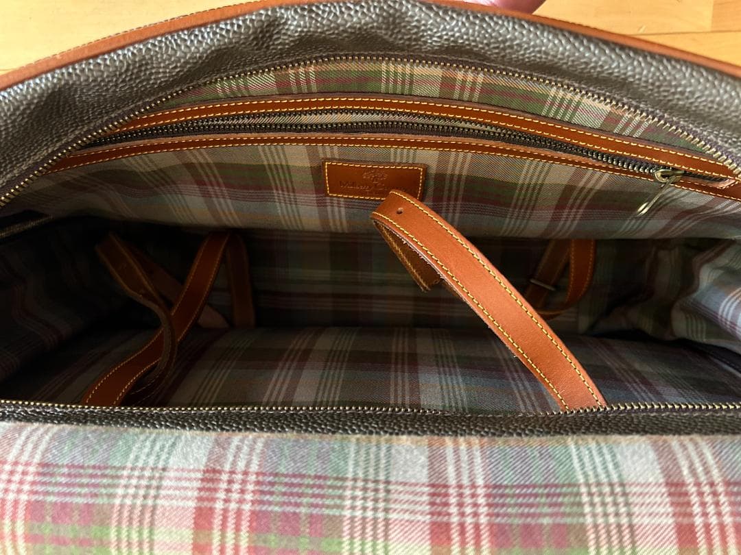 【値下げ】　Mulberryマルベリー　シボ革　レザー　トラベルバックイタリア製