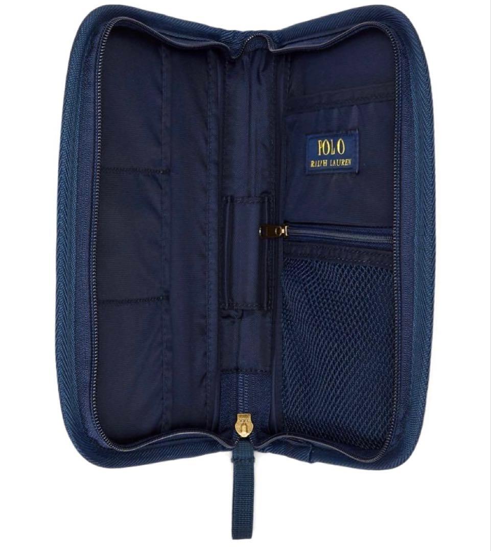 新品 ポロラルフローレン マルチケース ネイビー グリーン 定番 チェック