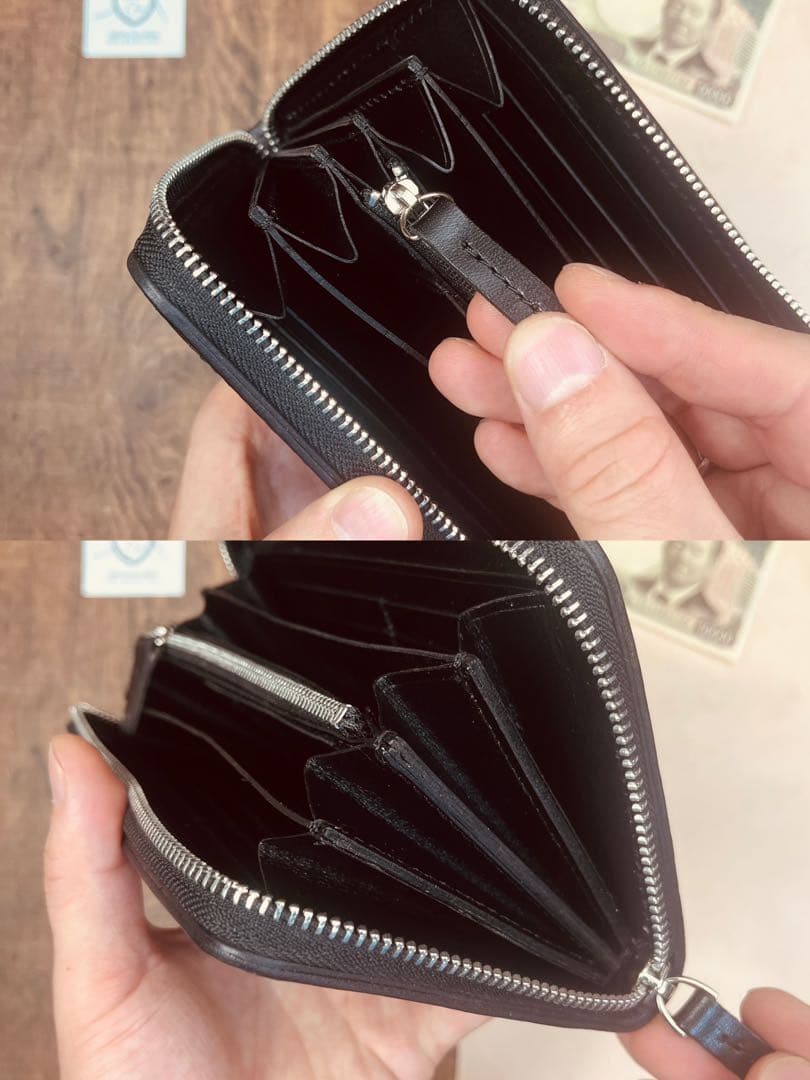 サドルレザー ラウンドファスナー メンズ財布 長財布 本革 ハンドメイド