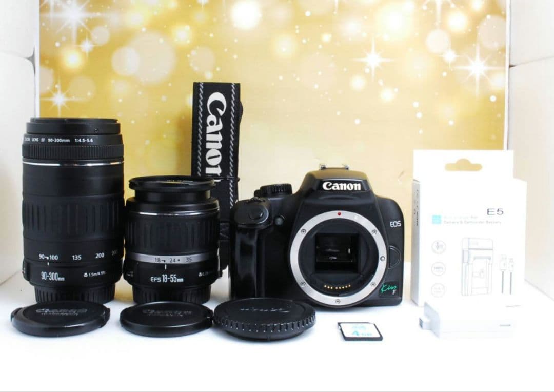 mnm☆☆　CANON　EOS　Kiss　F✨️ダブルレンズ　超望遠