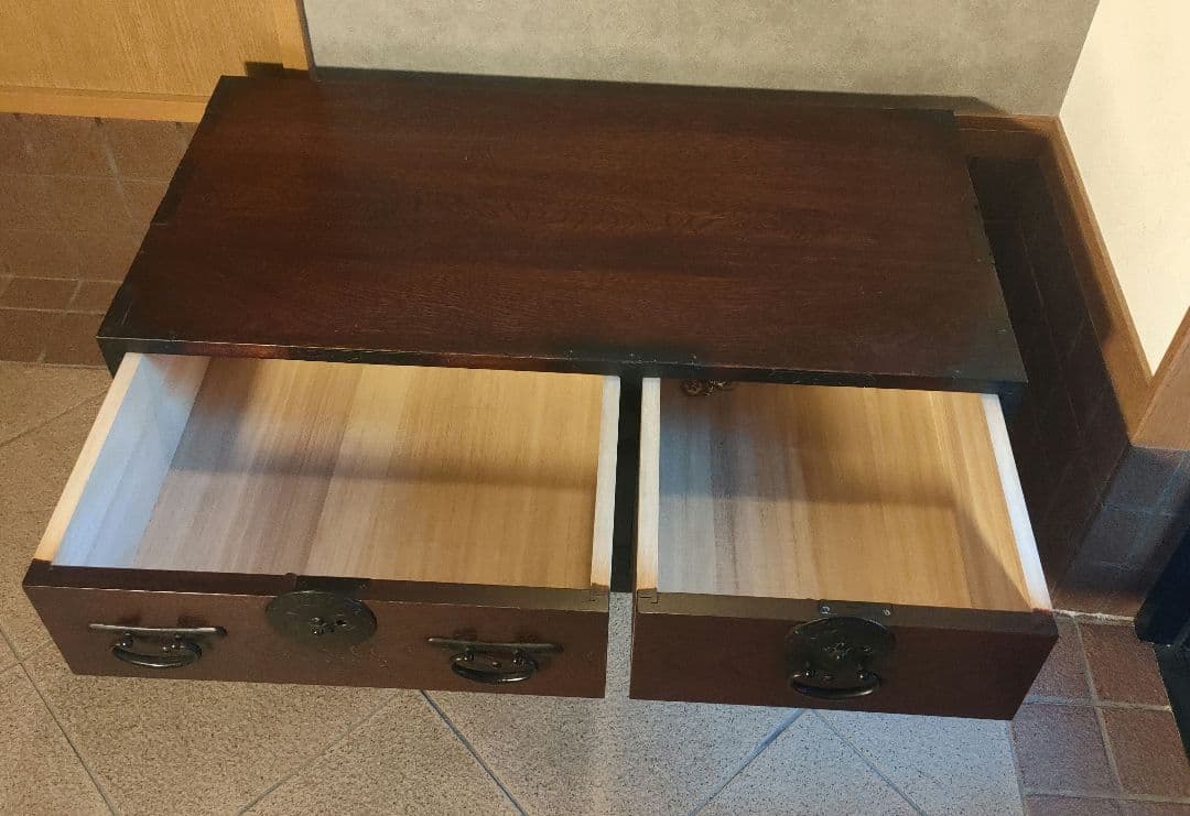 木製 時代箪笥 ローチェスト アンティーク家具 4引き出し レトロ