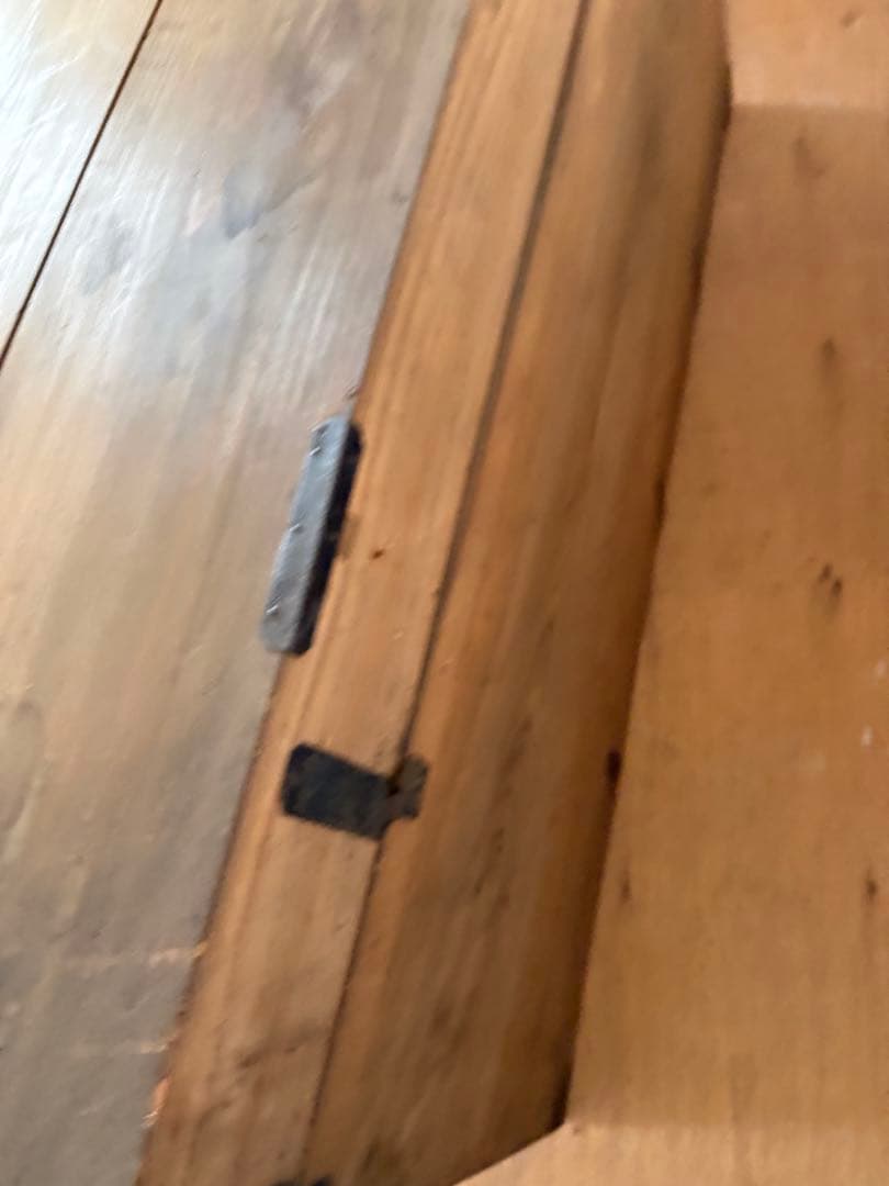 アンティーク　長持ち　木製 蓋付き収納箱