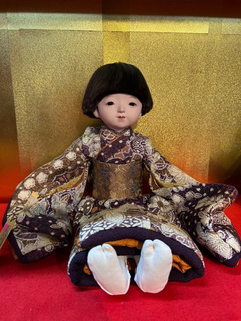 市松人形 久楽朋　男の子　縮緬　MK-12-1
