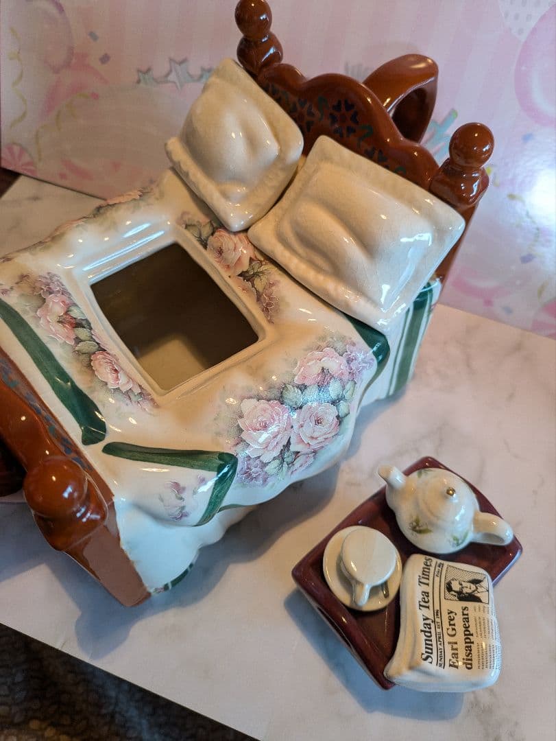 美品‼️　tea pottery　ベッドで朝食を！
